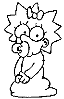 coloriage maggie simpson
